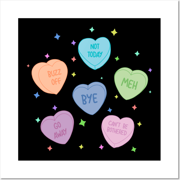 Funny Candy Conversation Hearts Funny Candy Heart Posters and Art Prints TeePublic